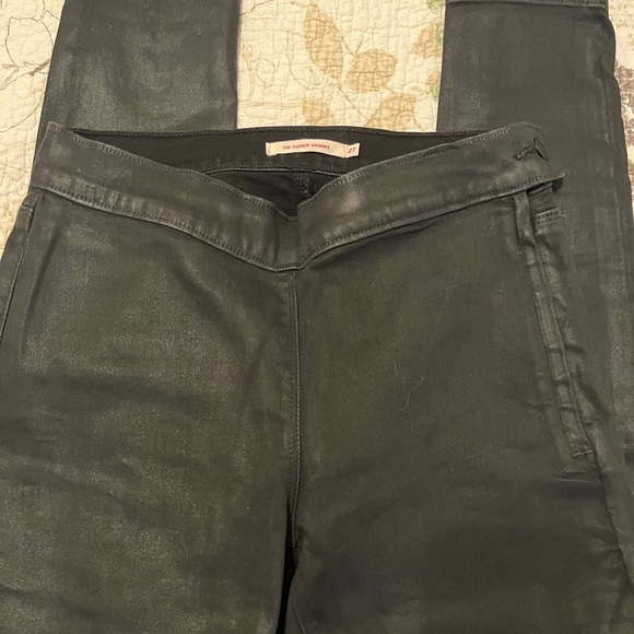 Levi’s 710 super skinny coated black 27 - Picture 9 of 12